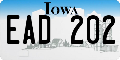 IA license plate EAD202