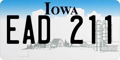 IA license plate EAD211