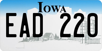 IA license plate EAD220