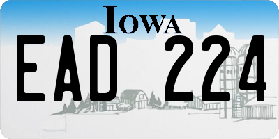 IA license plate EAD224