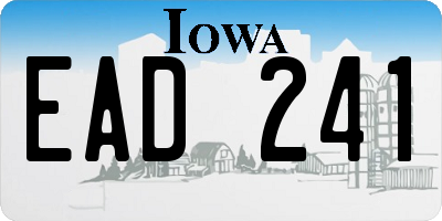 IA license plate EAD241