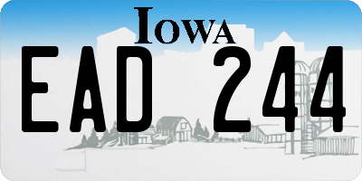 IA license plate EAD244