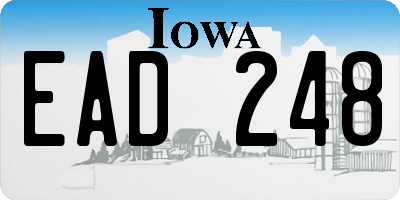 IA license plate EAD248