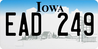 IA license plate EAD249