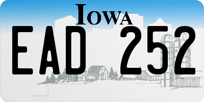 IA license plate EAD252