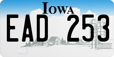 IA license plate EAD253