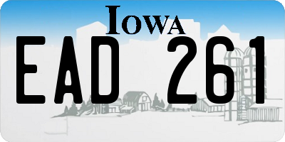 IA license plate EAD261