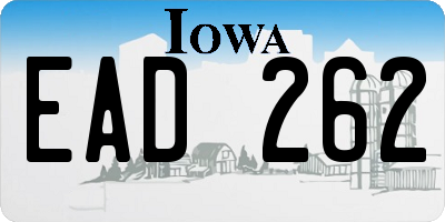 IA license plate EAD262