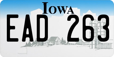 IA license plate EAD263