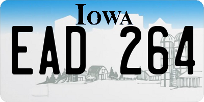 IA license plate EAD264