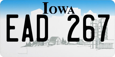 IA license plate EAD267