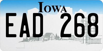 IA license plate EAD268