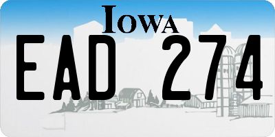 IA license plate EAD274