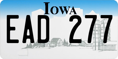 IA license plate EAD277