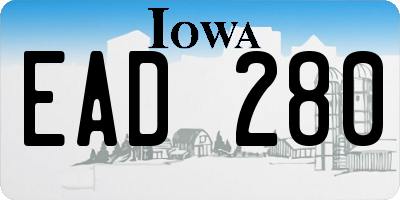 IA license plate EAD280