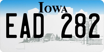 IA license plate EAD282