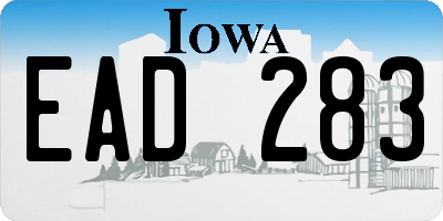 IA license plate EAD283