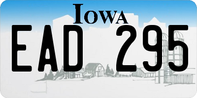 IA license plate EAD295