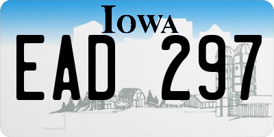 IA license plate EAD297