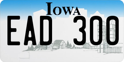 IA license plate EAD300