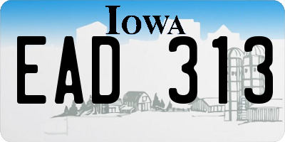 IA license plate EAD313