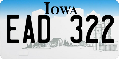 IA license plate EAD322