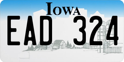 IA license plate EAD324