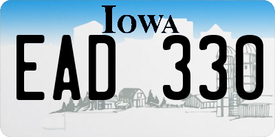 IA license plate EAD330