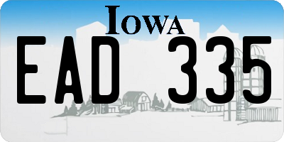 IA license plate EAD335