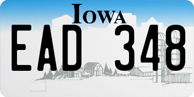 IA license plate EAD348
