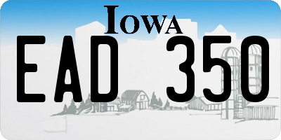 IA license plate EAD350