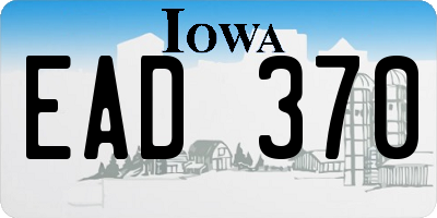 IA license plate EAD370
