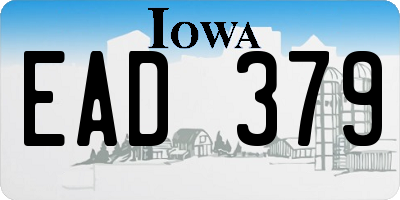 IA license plate EAD379