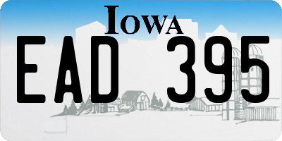 IA license plate EAD395