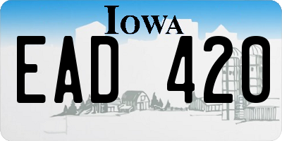 IA license plate EAD420