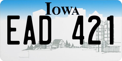 IA license plate EAD421