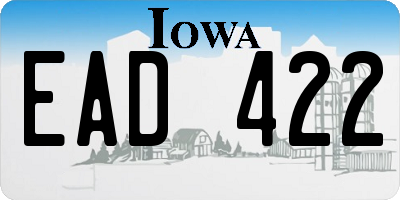 IA license plate EAD422