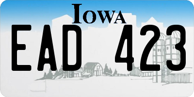 IA license plate EAD423