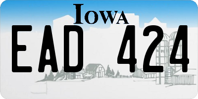 IA license plate EAD424