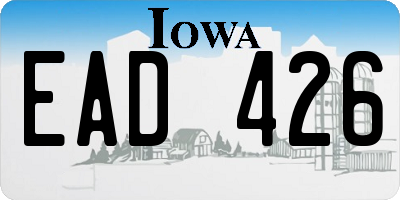 IA license plate EAD426