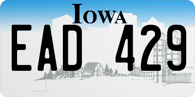 IA license plate EAD429