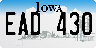 IA license plate EAD430