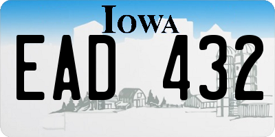 IA license plate EAD432