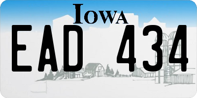 IA license plate EAD434