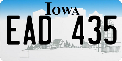 IA license plate EAD435