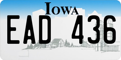 IA license plate EAD436