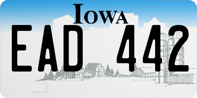 IA license plate EAD442