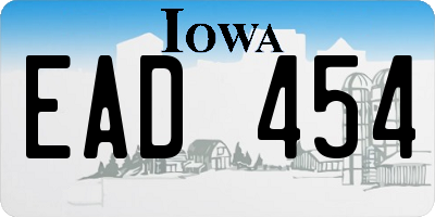 IA license plate EAD454