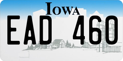 IA license plate EAD460