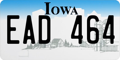 IA license plate EAD464